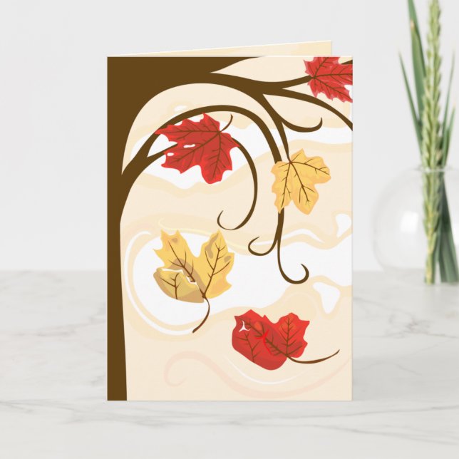 Autumn Leaves Must Fall Greeting Card (Front)