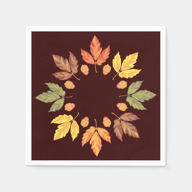 Autumn Leaves Napkin (Front)