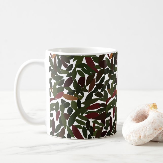 Autumn Leaves Nature Coffee Mug (With Donut)