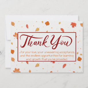 Autumn Leaves of Gratitude Thank You Card