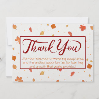 Autumn Leaves of Gratitude Thank You Card