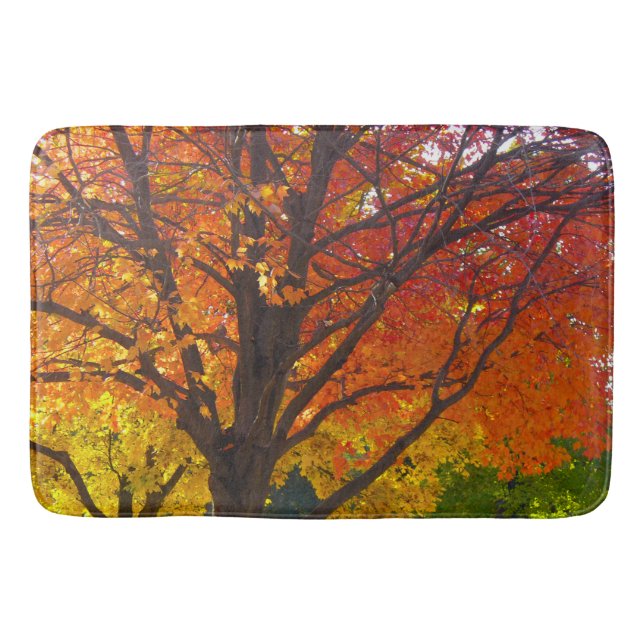 Autumn Leaves of Yellow and Orange Photo Bath Mat (Front)