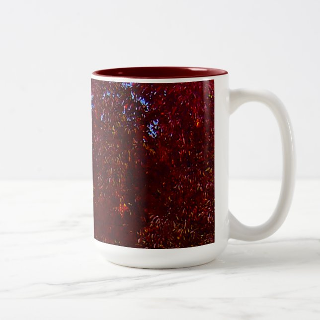 Autumn Leaves of Yellow and Purple, ZSSPG Two-Tone Coffee Mug (Right)