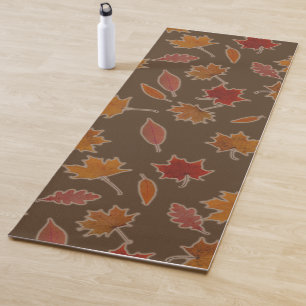Autumn Leaves on Custom Colour Yoga Mat