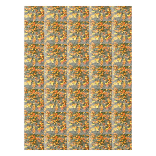autumn leaves on water tablecloth (Front)