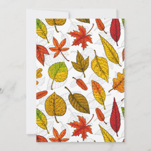 Autumn leaves on white