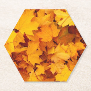 Autumn Leaves Paper Coaster
