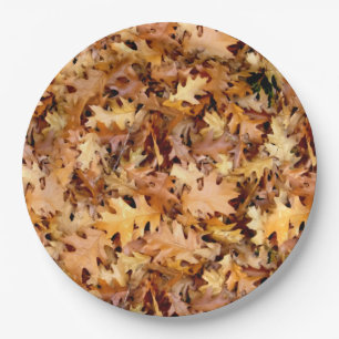 AUTUMN LEAVES PAPER PLATE