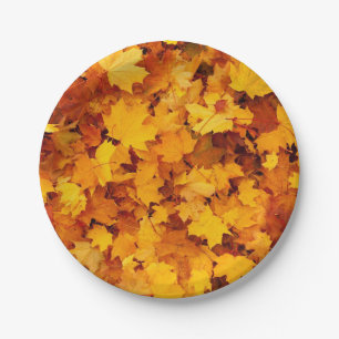 Autumn Leaves Paper Plate