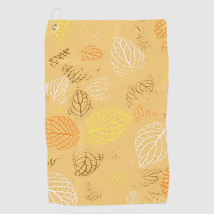 Autumn, Leaves Pattern 4 Golf Towel