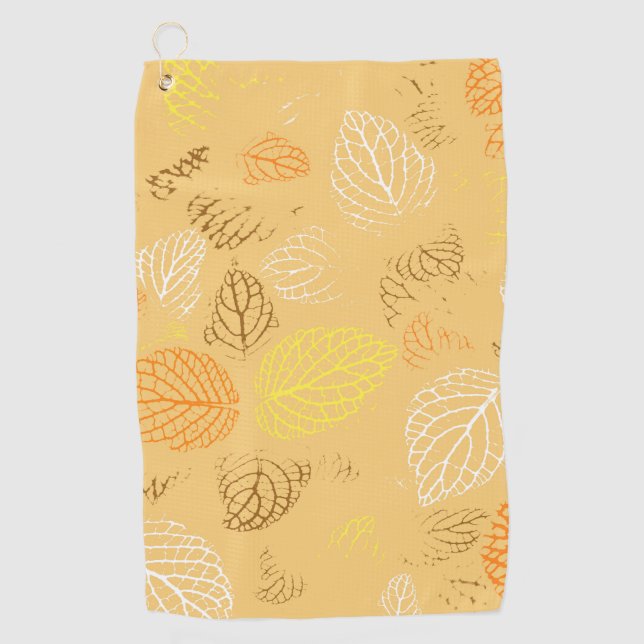 Autumn, Leaves Pattern 4 Golf Towel (Front)