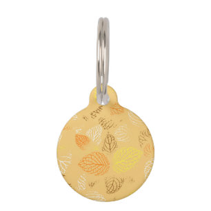 Autumn, Leaves Pattern 4 Pet Tag