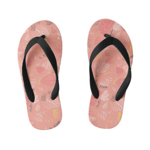 Autumn Leaves Pattern 5 Kid's Thongs