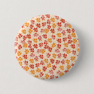 Autumn Leaves Pattern 6 Cm Round Badge