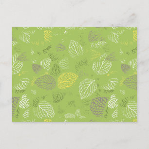 Autumn Leaves Pattern 6 Holiday Postcard