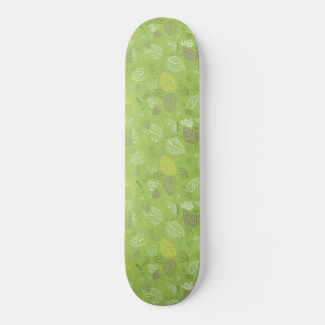 Autumn Leaves Pattern 6 Skateboard (Front)