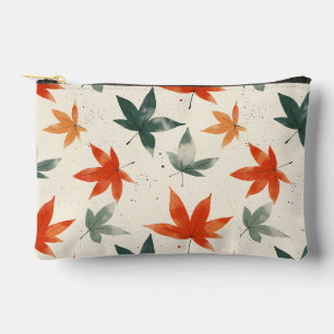 Autumn Leaves Pattern Accessory Pouch