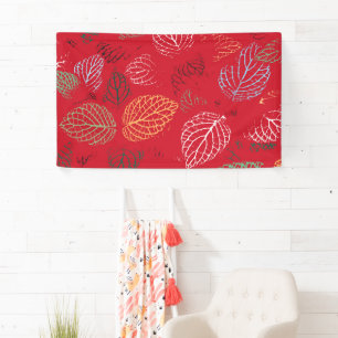 Autumn, Leaves Pattern Banner