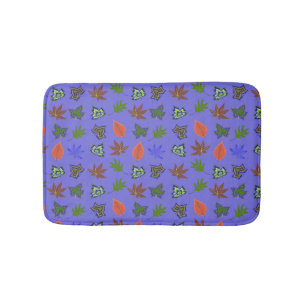 Autumn Leaves Pattern Bath Mat