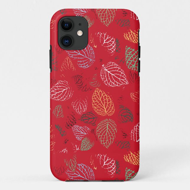 Autumn, Leaves Pattern Case-Mate iPhone Case (Back)