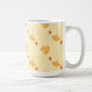 Autumn leaves pattern coffee mug