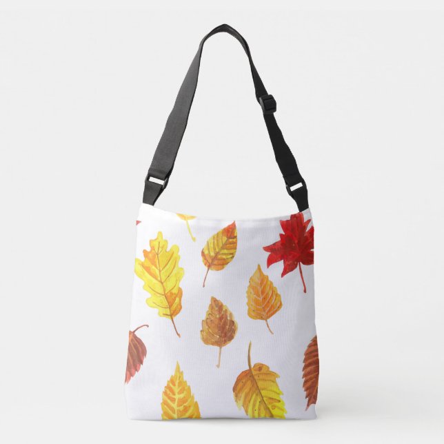 Autumn leaves pattern crossbody bag (Front)