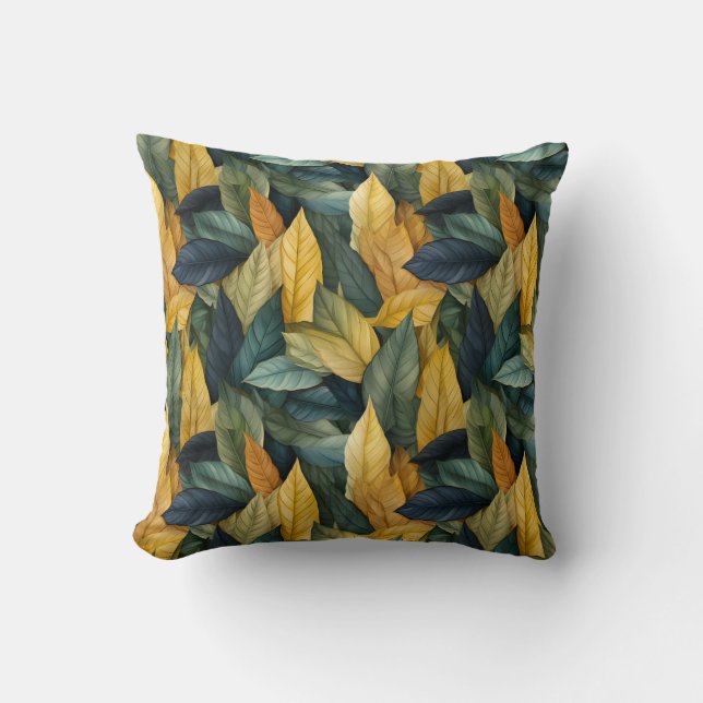 Autumn Leaves Pattern Cushion (Front)