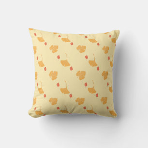 Autumn leaves pattern cushion