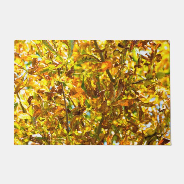 Autumn leaves pattern doormat (Front)