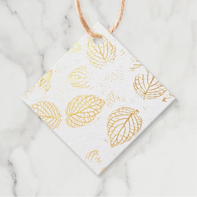 Autumn, Leaves Pattern Favour Tags (Front)