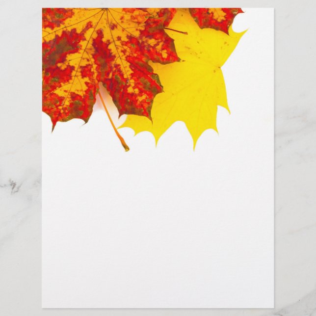 Autumn leaves pattern flyer (Front)