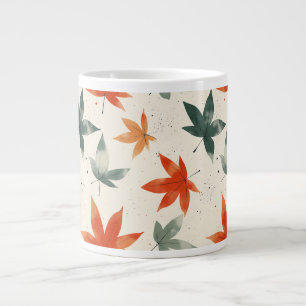 Autumn Leaves Pattern Large Coffee Mug