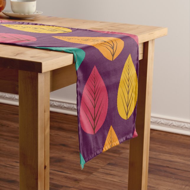 Autumn Leaves Pattern  Long Table Runner (In Situ)