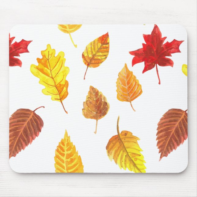 Autumn leaves pattern mouse pad (Front)