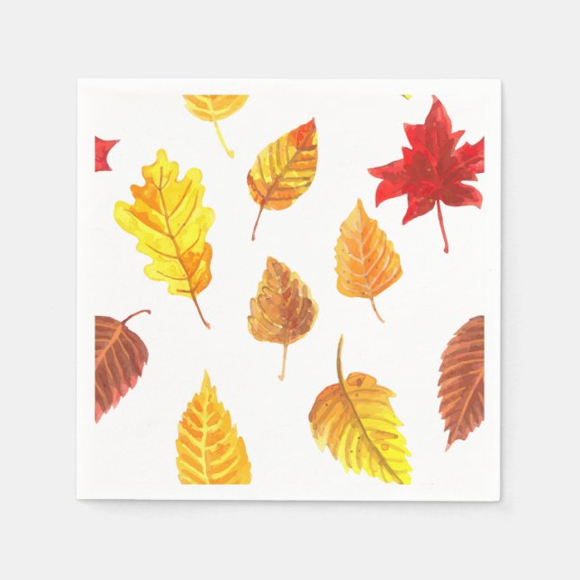 Autumn leaves pattern napkin (Front)