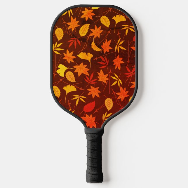Autumn Leaves Pattern Pickleball Paddle (Front)
