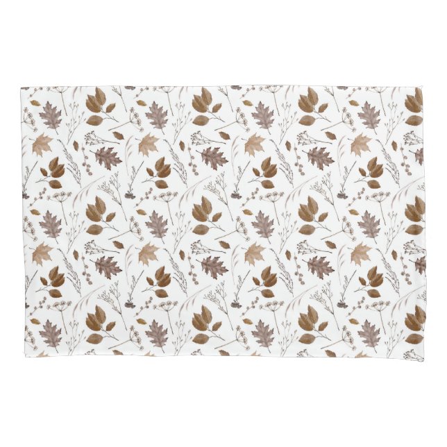 Autumn Leaves Pattern Pillowcase (Front)