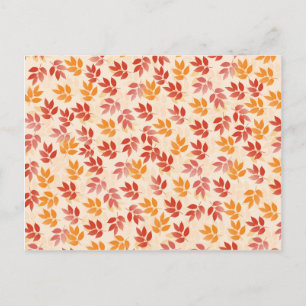 Autumn Leaves Pattern Postcard