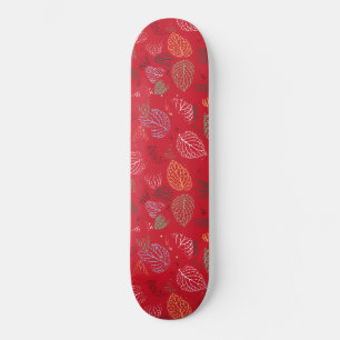 Autumn, Leaves Pattern Skateboard