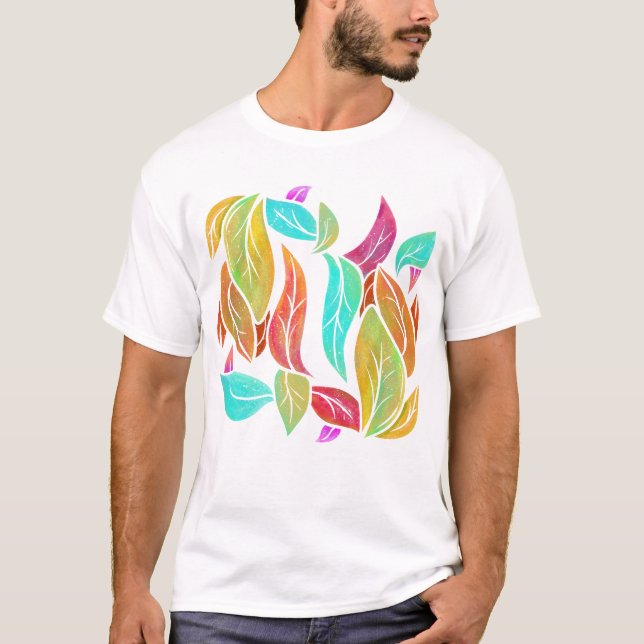 Autumn leaves pattern T-Shirt (Front)