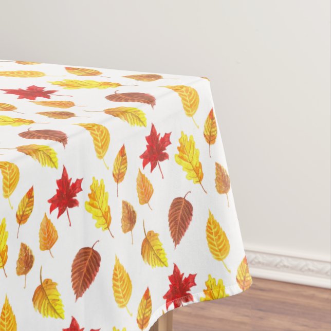 Autumn leaves pattern tablecloth (In Situ)