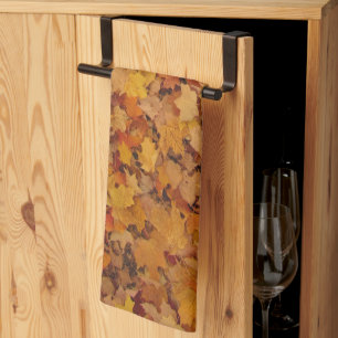 AUTUMN LEAVES PATTERN TEA TOWEL