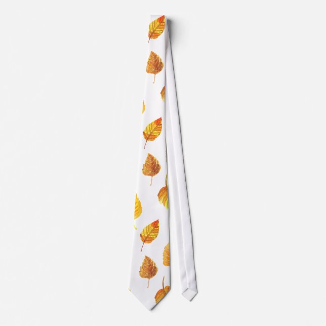 Autumn leaves pattern tie (Front)