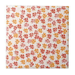 Autumn Leaves Pattern Tile