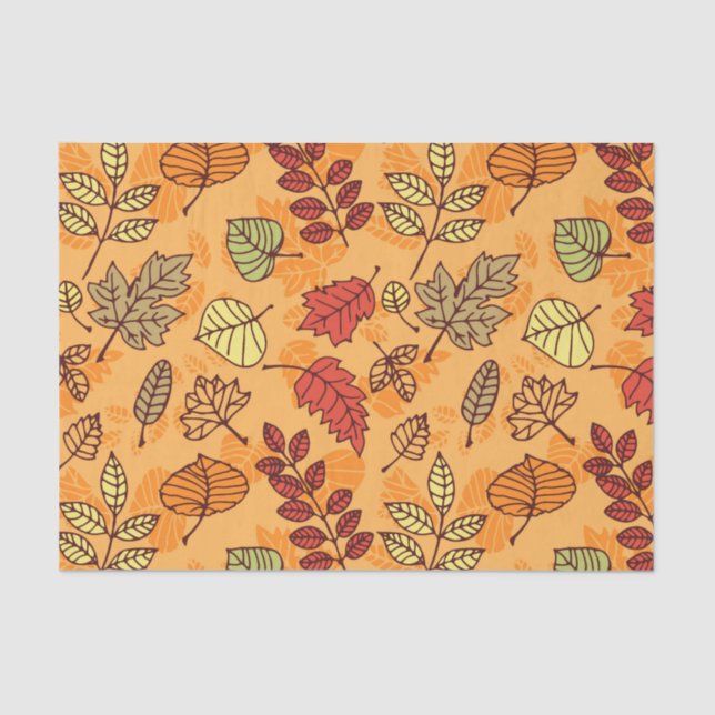 Autumn leaves pattern tissue paper (Front)