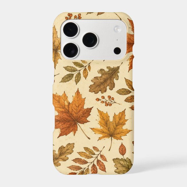 Autumn Leaves Pattern | Watercolor Fall Foliage  (Back)