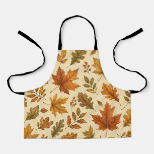 Autumn Leaves Pattern   Watercolor Fall Foliage  Apron