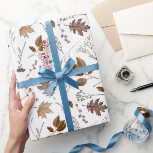 Autumn Leaves Pattern Wrapping Paper