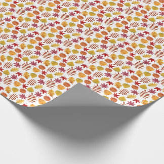 Autumn leaves pattern wrapping paper