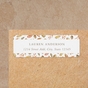 Autumn Leaves Personalised Return Address Label